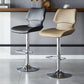 Scandinavian Metal Stool Faux Leather Counter Stool in Matte Finish for Indoor