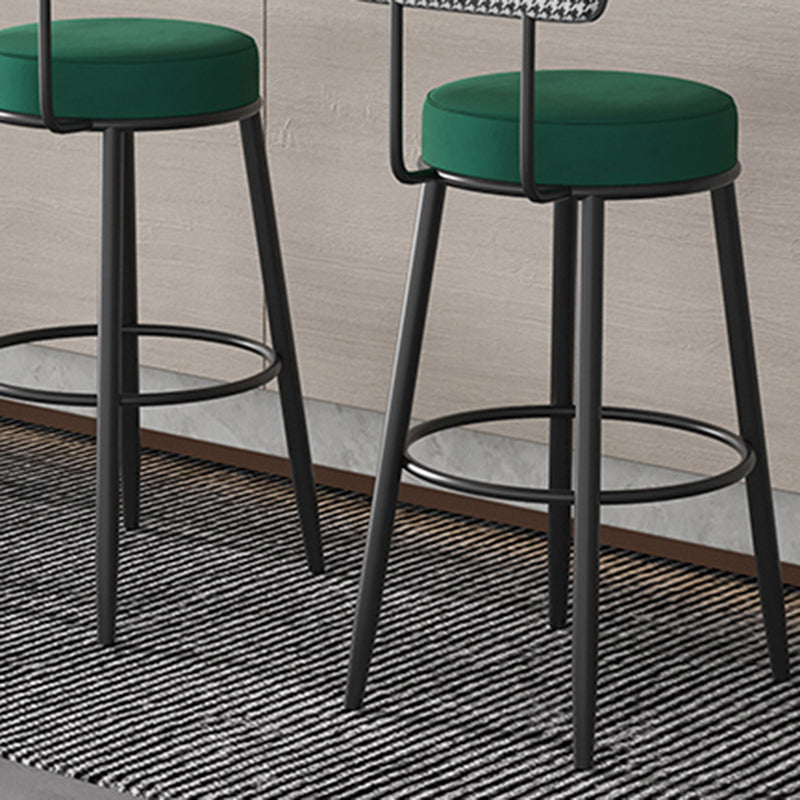 Sgabello con banco in pelle in vetro in metallo contemporaneo in finitura con finitura opaca per interno