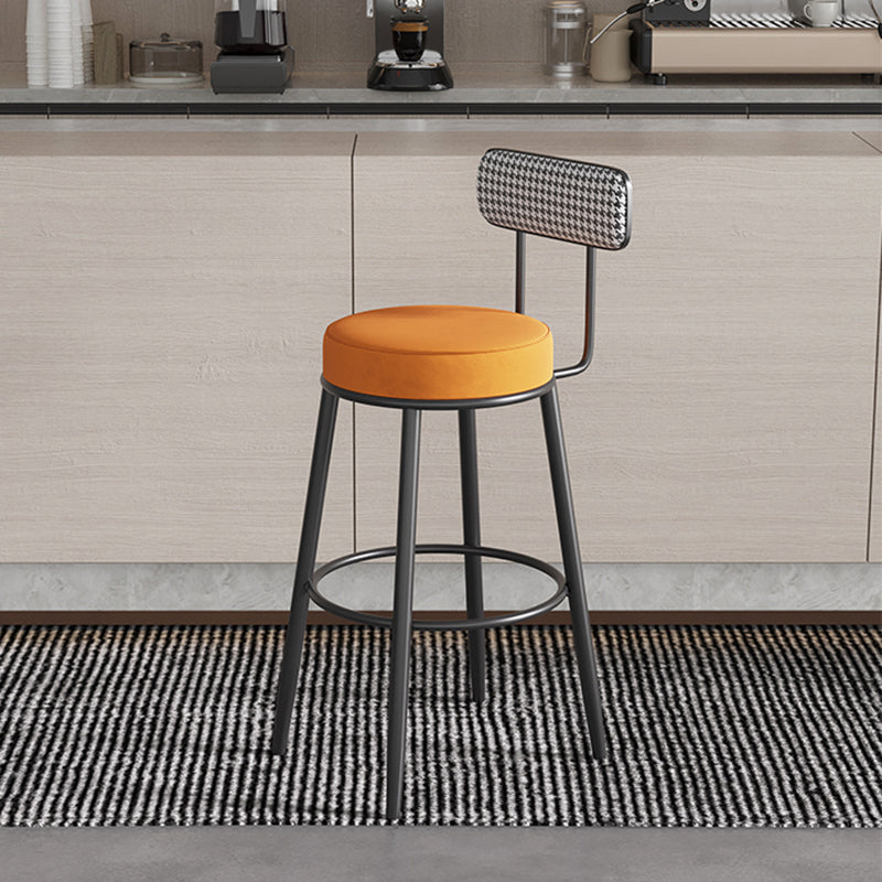 Sgabello con banco in pelle in vetro in metallo contemporaneo in finitura con finitura opaca per interno