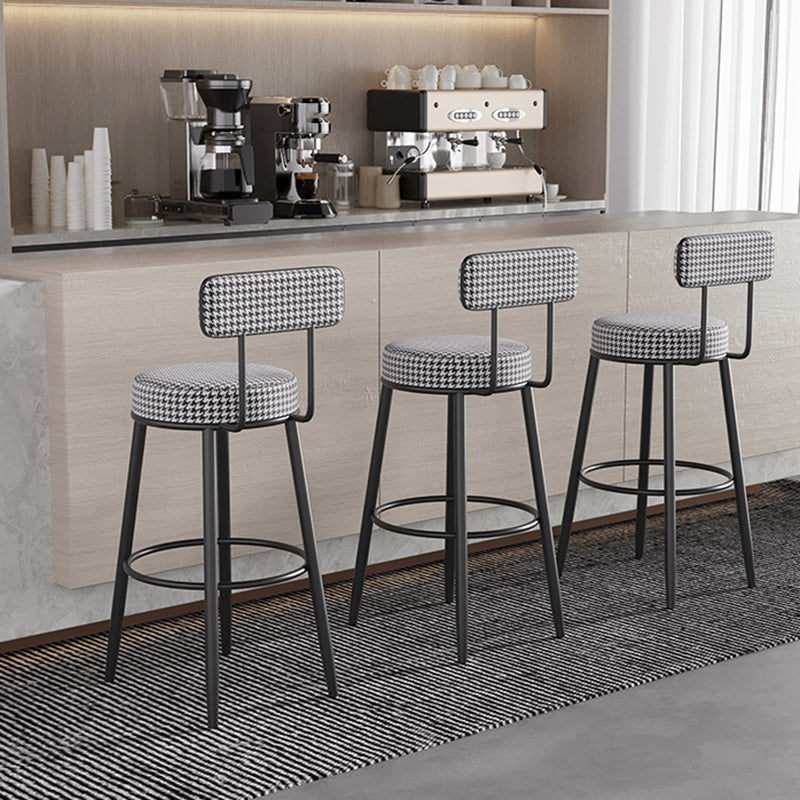 Sgabello con banco in pelle in vetro in metallo contemporaneo in finitura con finitura opaca per interno