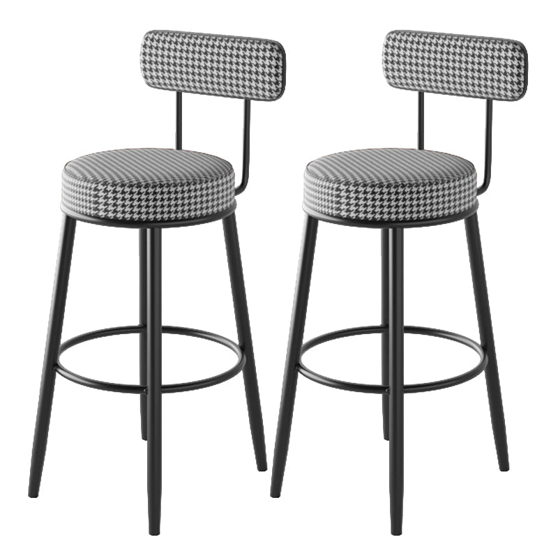 Sgabello con banco in pelle in vetro in metallo contemporaneo in finitura con finitura opaca per interno