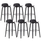Plastic Low Back Bar Stools Scandinavian Beech Wood Base Barstool