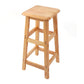 Modern Solid Wood Bar & Counter Stool Square Footrest Counter-height Stool for Shop