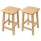 Modern Solid Wood Bar & Counter Stool Square Footrest Counter-height Stool for Shop
