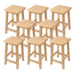Modern Solid Wood Bar & Counter Stool Square Footrest Counter-height Stool for Shop
