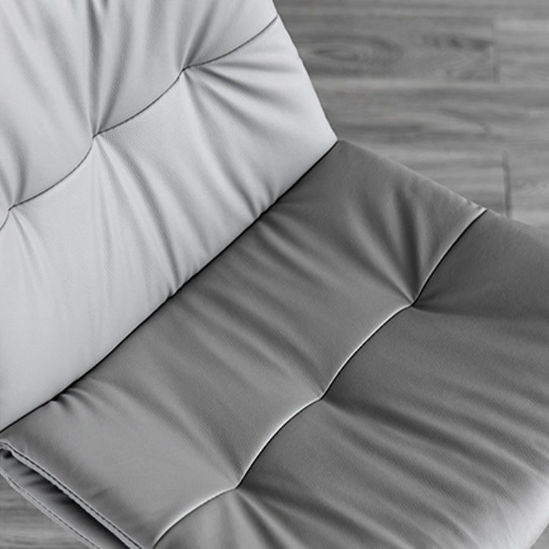 Tabouret de comptoir en fausse en cuir en métal en métal contemporain avec finition mate en finition mate