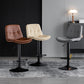 Tabouret de comptoir en fausse en cuir en métal en métal contemporain avec finition mate en finition mate