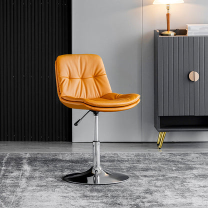 Tabouret de comptoir en fausse en cuir en métal en métal contemporain avec finition mate en finition mate