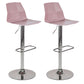 Modern Adjustable Dining Stool Plastic Footrest Counter Stool with Swivel Pink 2 Piece Set Clearhalo 'Bar Furniture' 'Bar Stools' 'bar_stools' 'furn' 'furn_bar_stools' 'Furniture' 'Kitchen & Dining Furniture' 5751166