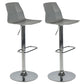 Modern Adjustable Dining Stool Plastic Footrest Counter Stool with Swivel Grey 2 Piece Set Clearhalo 'Bar Furniture' 'Bar Stools' 'bar_stools' 'furn' 'furn_bar_stools' 'Furniture' 'Kitchen & Dining Furniture' 5751167