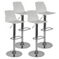 Modern Adjustable Dining Stool Plastic Footrest Counter Stool with Swivel White 4 Piece Set Clearhalo 'Bar Furniture' 'Bar Stools' 'bar_stools' 'furn' 'furn_bar_stools' 'Furniture' 'Kitchen & Dining Furniture' 5751168