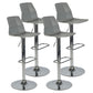 Modern Adjustable Dining Stool Plastic Footrest Counter Stool with Swivel Grey 4 Piece Set Clearhalo 'Bar Furniture' 'Bar Stools' 'bar_stools' 'furn' 'furn_bar_stools' 'Furniture' 'Kitchen & Dining Furniture' 5751174