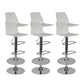 Modern Adjustable Dining Stool Plastic Footrest Counter Stool with Swivel White 6 Piece Set Clearhalo 'Bar Furniture' 'Bar Stools' 'bar_stools' 'furn' 'furn_bar_stools' 'Furniture' 'Kitchen & Dining Furniture' 5751175