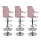 Modern Adjustable Dining Stool Plastic Footrest Counter Stool with Swivel Pink 6 Piece Set Clearhalo 'Bar Furniture' 'Bar Stools' 'bar_stools' 'furn' 'furn_bar_stools' 'Furniture' 'Kitchen & Dining Furniture' 5751180