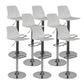 Modern Adjustable Dining Stool Plastic Footrest Counter Stool with Swivel White 8 Piece Set Clearhalo 'Bar Furniture' 'Bar Stools' 'bar_stools' 'furn' 'furn_bar_stools' 'Furniture' 'Kitchen & Dining Furniture' 5751182
