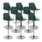 Modern Adjustable Dining Stool Plastic Footrest Counter Stool with Swivel Blackish Green 8 Piece Set Clearhalo 'Bar Furniture' 'Bar Stools' 'bar_stools' 'furn' 'furn_bar_stools' 'Furniture' 'Kitchen & Dining Furniture' 5751185
