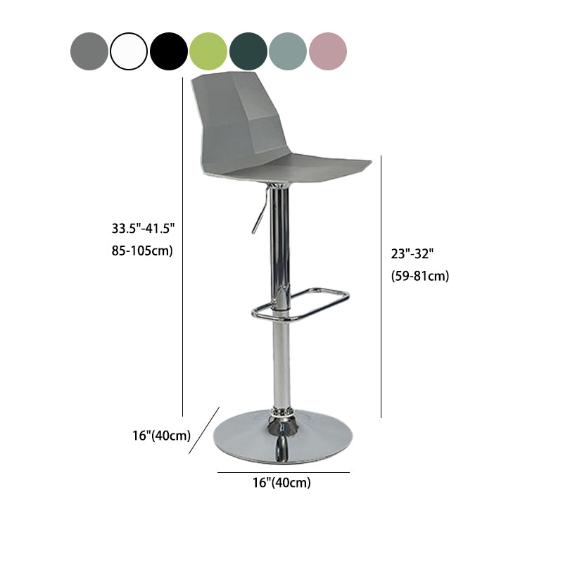 Modern Adjustable Dining Stool Plastic Footrest Counter Stool with Swivel Clearhalo 'Bar Furniture' 'Bar Stools' 'bar_stools' 'furn' 'furn_bar_stools' 'Furniture' 'Kitchen & Dining Furniture' 5751189