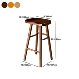 Tabouret de comptoir en bois en bois en bois contemporain en finition mate pour intérieur