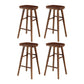 Contemporary Wood Stool Wood Counter Stool in Matte Finish for Indoor