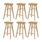 Contemporary Wood Stool Wood Counter Stool in Matte Finish for Indoor