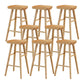 Contemporary Wood Stool Wood Counter Stool in Matte Finish for Indoor