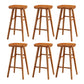 Contemporary Wood Stool Wood Counter Stool in Matte Finish for Indoor