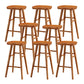 Contemporary Wood Stool Wood Counter Stool in Matte Finish for Indoor
