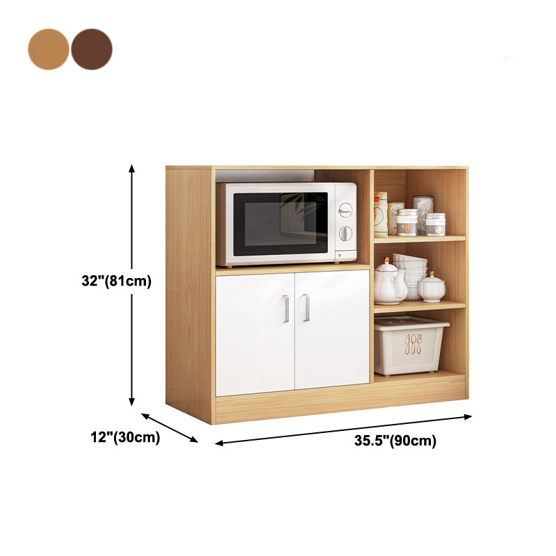 Sideboard di stoccaggio aperto moderno sideboard in legno ingegnerizzato per soggiorno