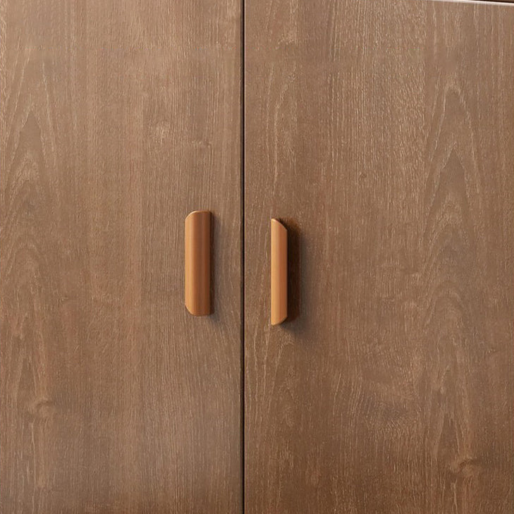 Glass Door Artificial Wood Sideboard Modern Server Cabinet with Storage for Dining Room Clearhalo 'buffet_sideboard' 'Buffets & Sideboards' 'furn' 'furn_buffet_sideboard' 'Furniture' 'Kitchen & Dining Furniture' 5751498