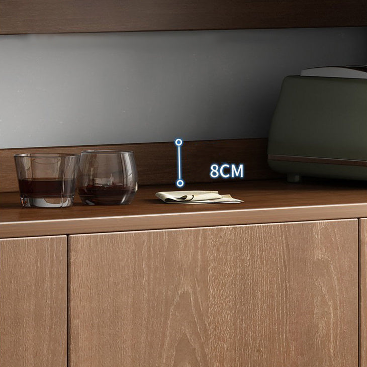 Glass Door Artificial Wood Sideboard Modern Server Cabinet with Storage for Dining Room Clearhalo 'buffet_sideboard' 'Buffets & Sideboards' 'furn' 'furn_buffet_sideboard' 'Furniture' 'Kitchen & Dining Furniture' 5751500