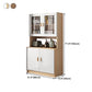 Glass Door Artificial Wood Sideboard Modern Server Cabinet with Storage for Dining Room Clearhalo 'buffet_sideboard' 'Buffets & Sideboards' 'furn' 'furn_buffet_sideboard' 'Furniture' 'Kitchen & Dining Furniture' 5751508