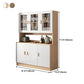 Glass Door Artificial Wood Sideboard Modern Server Cabinet with Storage for Dining Room Clearhalo 'buffet_sideboard' 'Buffets & Sideboards' 'furn' 'furn_buffet_sideboard' 'Furniture' 'Kitchen & Dining Furniture' 5751510