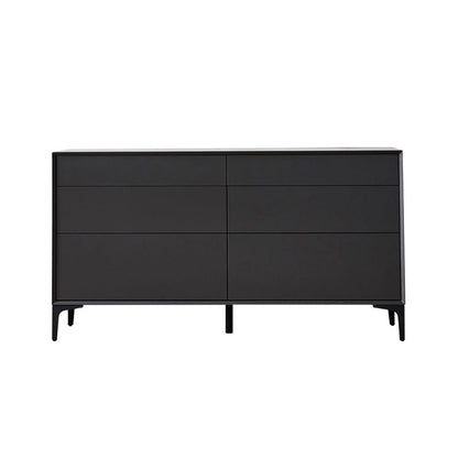 Dining Room Grey Sideboard Table Wood and Stone Modern Side Board with Drawers