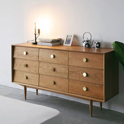 Sideboard in legno a buffet a buffet a 9 cassetti glam per soggiorno