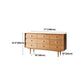 Sideboard in legno a buffet a buffet a 9 cassetti glam per soggiorno