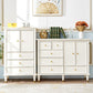 Modern Engineered Wood Buffet Sideboard 2-Door Dining Room Buffet Server in White Clearhalo 'buffet_sideboard' 'Buffets & Sideboards' 'furn' 'furn_buffet_sideboard' 'Furniture' 'Kitchen & Dining Furniture' 5751627