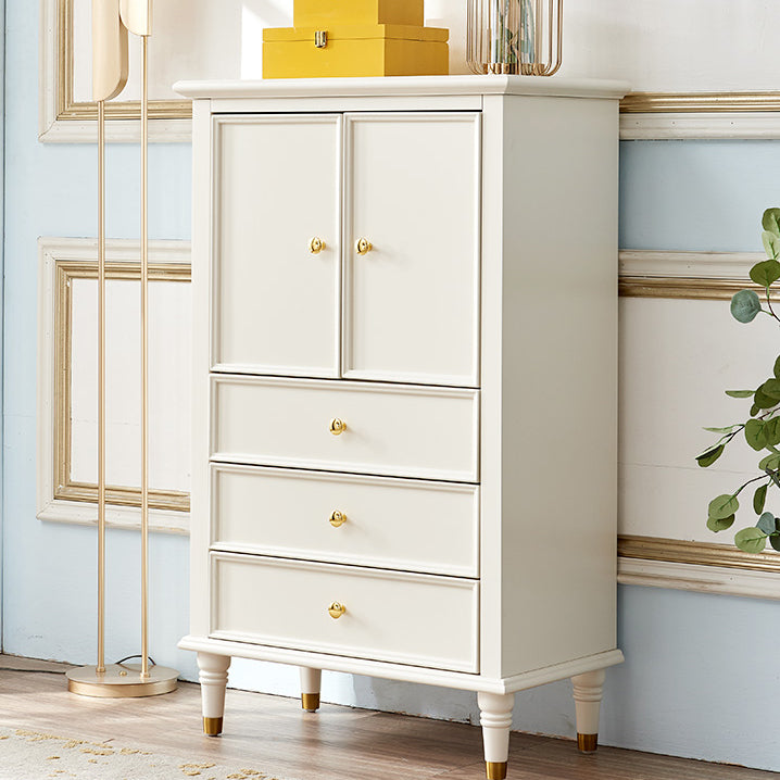 Modern Engineered Wood Buffet Sideboard 2-Door Dining Room Buffet Server in White Clearhalo 'buffet_sideboard' 'Buffets & Sideboards' 'furn' 'furn_buffet_sideboard' 'Furniture' 'Kitchen & Dining Furniture' 5751632