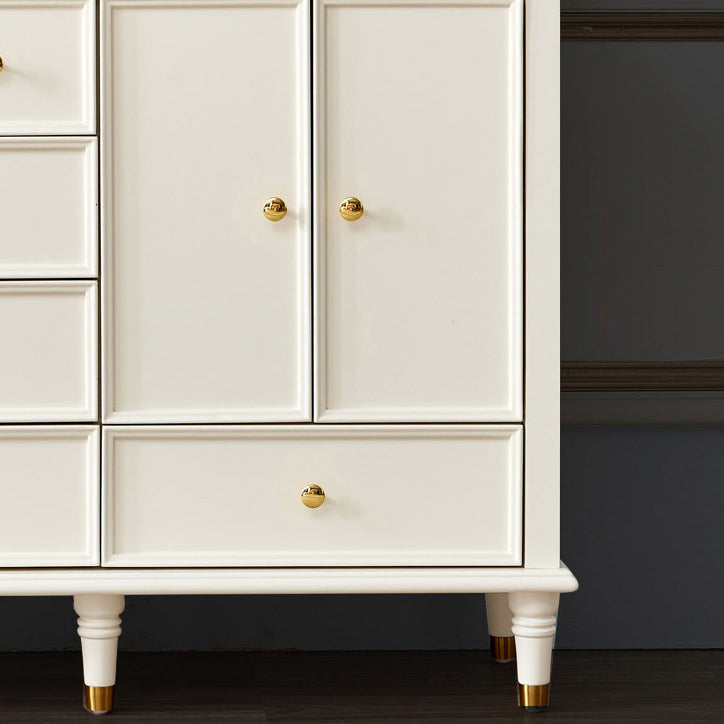 Modern Engineered Wood Buffet Sideboard 2-Door Dining Room Buffet Server in White Clearhalo 'buffet_sideboard' 'Buffets & Sideboards' 'furn' 'furn_buffet_sideboard' 'Furniture' 'Kitchen & Dining Furniture' 5751637