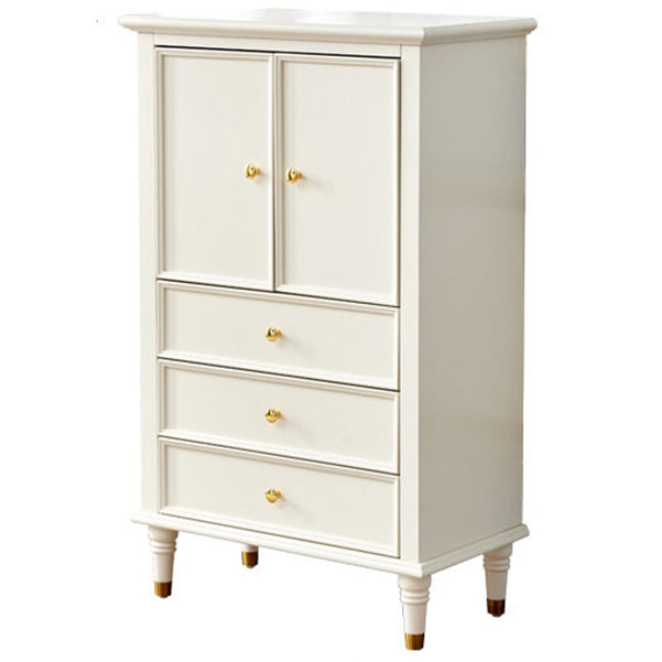 Modern Engineered Wood Buffet Sideboard 2-Door Dining Room Buffet Server in White 30"L x 18"W x 48"H Clearhalo 'buffet_sideboard' 'Buffets & Sideboards' 'furn' 'furn_buffet_sideboard' 'Furniture' 'Kitchen & Dining Furniture' 5751638