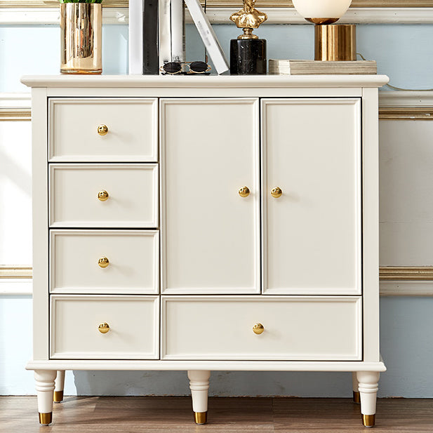 Modern Engineered Wood Buffet Sideboard 2-Door Dining Room Buffet Server in White Clearhalo 'buffet_sideboard' 'Buffets & Sideboards' 'furn' 'furn_buffet_sideboard' 'Furniture' 'Kitchen & Dining Furniture' 5751639