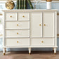 Modern Engineered Wood Buffet Sideboard 2-Door Dining Room Buffet Server in White Clearhalo 'buffet_sideboard' 'Buffets & Sideboards' 'furn' 'furn_buffet_sideboard' 'Furniture' 'Kitchen & Dining Furniture' 5751640
