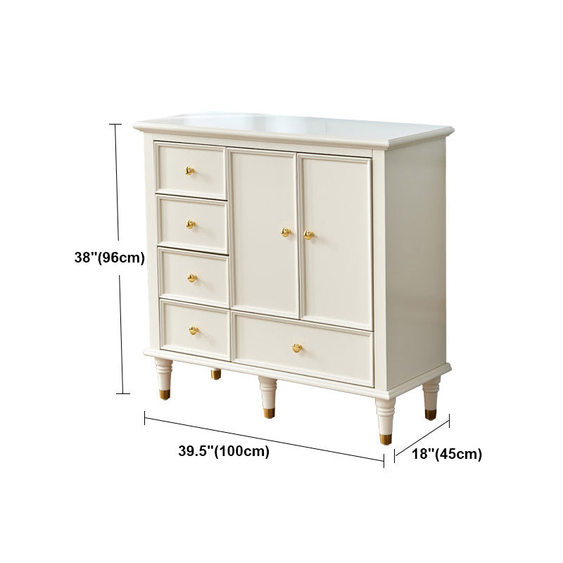 Modern Engineered Wood Buffet Sideboard 2-Door Dining Room Buffet Server in White Clearhalo 'buffet_sideboard' 'Buffets & Sideboards' 'furn' 'furn_buffet_sideboard' 'Furniture' 'Kitchen & Dining Furniture' 5751645