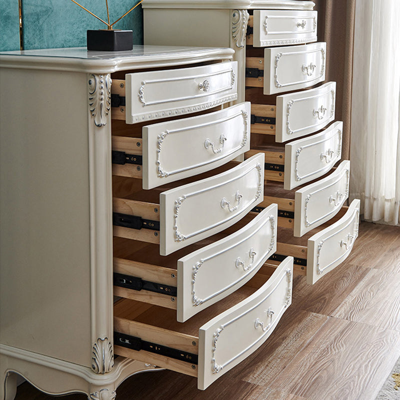 White Sold Wood Buffet Server soggiorno a buffet moderno con cassetti