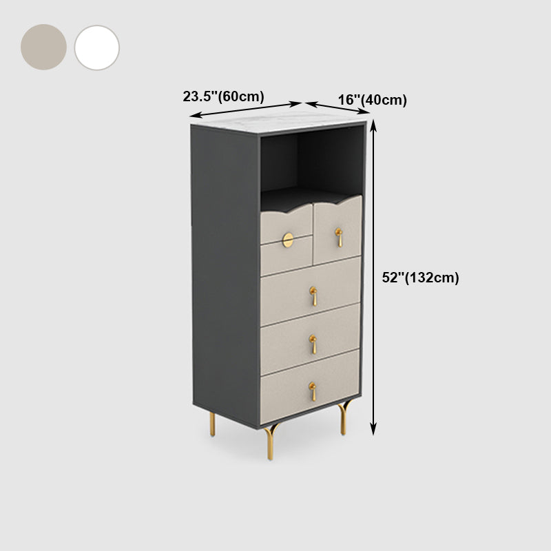 Server a buffet in pietra in stile moderno 51,9 "H buffet server per sala da pranzo