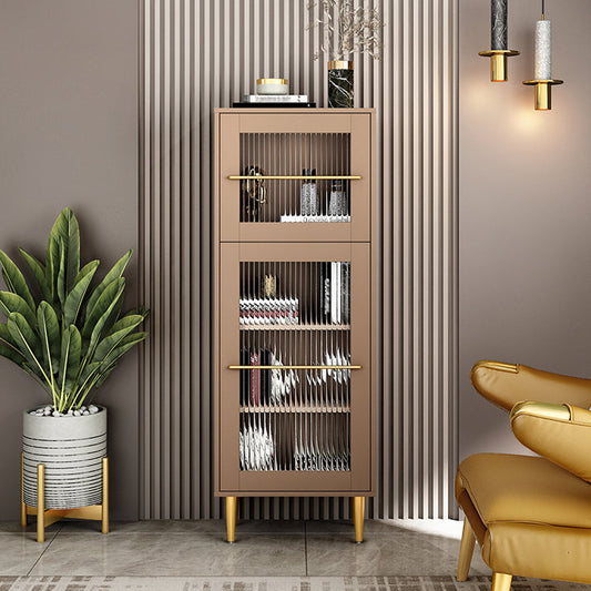 Porte di vetro glam buffet stand 53 "H MDF Scaffali regolabili a 2 cabinetto a buffet