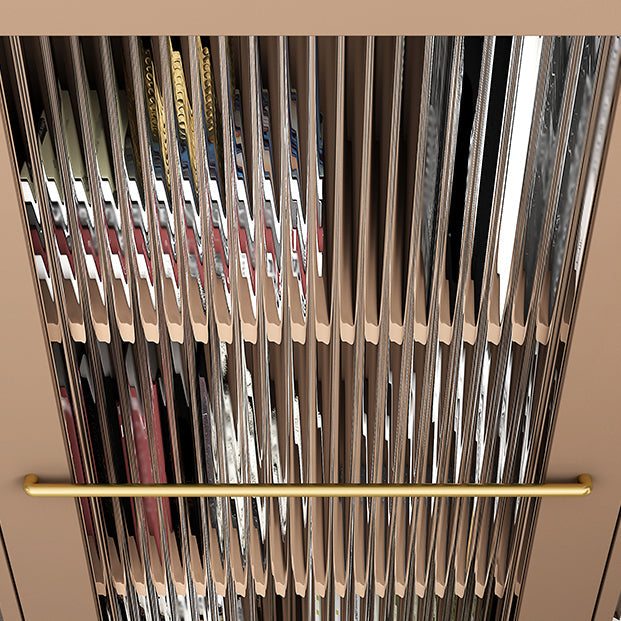 Glamglasetüren Buffet Ständer 53 "H MDF einstellbare Regale 2-Kabinet-Wohnzimmerbuffet