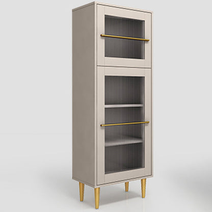 Glamglasetüren Buffet Ständer 53 "H MDF einstellbare Regale 2-Kabinet-Wohnzimmerbuffet