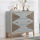 Glam Style Dining Table Wood Top Buffet Table Multi Drawer for Dinning Room