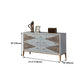 Glam Style Dining Table Wood Top Buffet Table Multi Drawer for Dinning Room