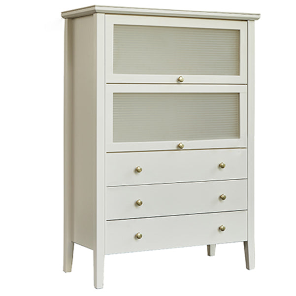 Glam Stone and Wood Buffet Server Living Room White Dining Server with Drawers Clearhalo 'buffet_sideboard' 'Buffets & Sideboards' 'furn' 'furn_buffet_sideboard' 'Furniture' 'Kitchen & Dining Furniture' 5751846